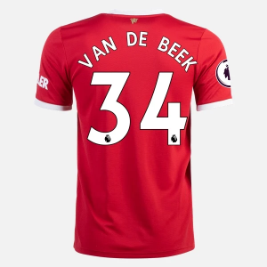 Manchester United Donny Van de Beek 34 Hjemme Trøjer 2021/22 – Kortærmet